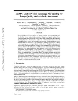 UniQA: Unified Vision-Language Pre-training for Image Quality and
  Aesthetic Assessment
