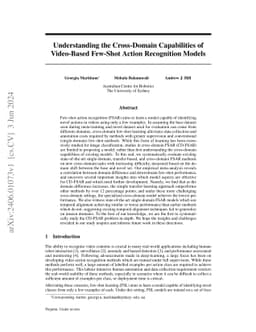Understanding the Cross-Domain Capabilities of Video-Based Few-Shot
  Action Recognition Models
