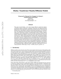 Dimba: Transformer-Mamba Diffusion Models
