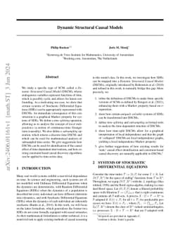Dynamic Structural Causal Models