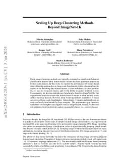 Scaling Up Deep Clustering Methods Beyond ImageNet-1K