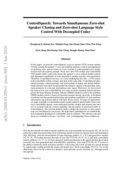 ControlSpeech: Towards Simultaneous Zero-shot Speaker Cloning and
  Zero-shot Language Style Control With Decoupled Codec