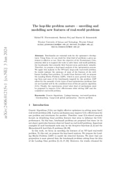 The hop-like problem nature -- unveiling and modelling new features of
  real-world problems