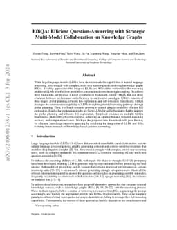 EffiQA: Efficient Question-Answering with Strategic Multi-Model
  Collaboration on Knowledge Graphs