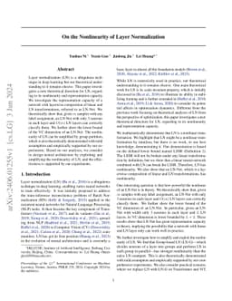 On the Nonlinearity of Layer Normalization