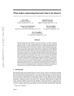 What makes unlearning hard and what to do about it