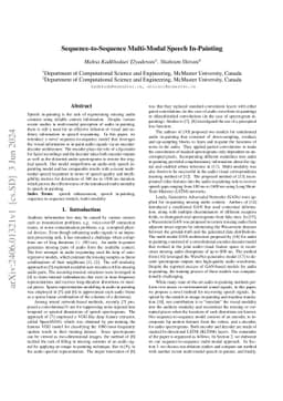 Sequence-to-Sequence Multi-Modal Speech In-Painting