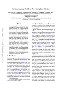 Probing Language Models for Pre-training Data Detection