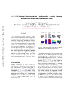 ARCH2S: Dataset, Benchmark and Challenges for Learning Exterior
  Architectural Structures from Point Clouds