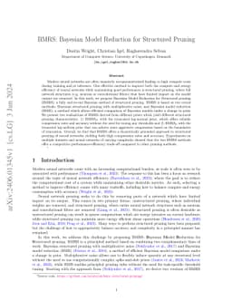 BMRS: Bayesian Model Reduction for Structured Pruning