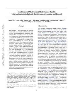 Combinatorial Multivariant Multi-Armed Bandits with Applications to Episodic Reinforcement Learning and Beyond
