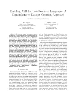 Enabling ASR for Low-Resource Languages: A Comprehensive Dataset
  Creation Approach
