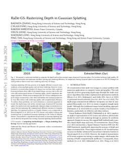 RaDe-GS: Rasterizing Depth in Gaussian Splatting