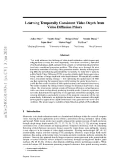 Learning Temporally Consistent Video Depth from Video Diffusion Priors