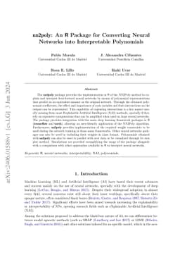 nn2poly: An R Package for Converting Neural Networks into Interpretable
  Polynomials