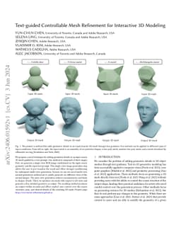 Text-guided Controllable Mesh Refinement for Interactive 3D Modeling