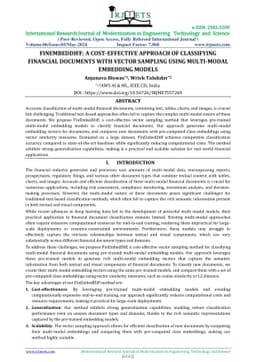 FinEmbedDiff: A Cost-Effective Approach of Classifying Financial
  Documents with Vector Sampling using Multi-modal Embedding Models