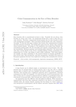 Crisis Communication in the Face of Data Breaches