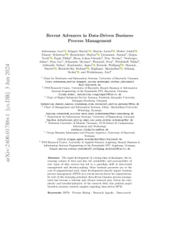 Recent Advances in Data-Driven Business Process Management