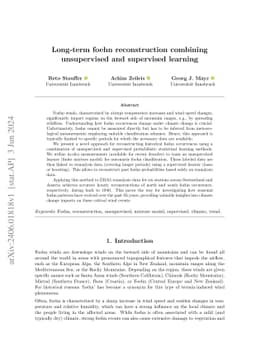 Long-term foehn reconstruction combining unsupervised and supervised
  learning