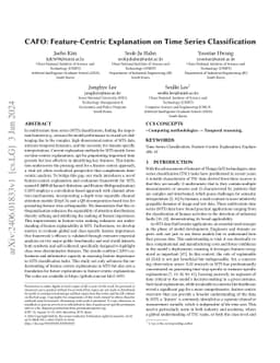 CAFO: Feature-Centric Explanation on Time Series Classification
