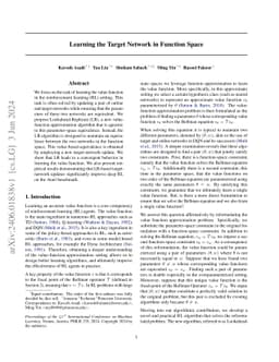 Learning the Target Network in Function Space