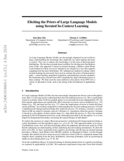 Eliciting the Priors of Large Language Models using Iterated In-Context
  Learning