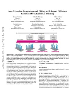 MoLA: Motion Generation and Editing with Latent Diffusion Enhanced by Adversarial Training