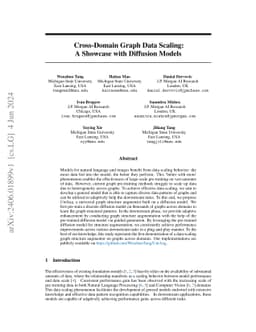 Cross-Domain Graph Data Scaling: A Showcase with Diffusion Models