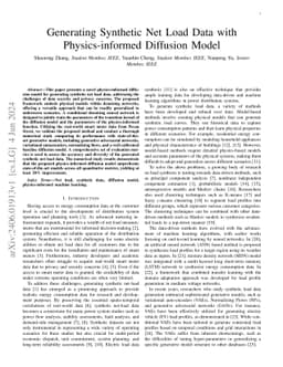 Generating Synthetic Net Load Data with Physics-informed Diffusion Model