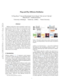 Plug-and-Play Diffusion Distillation