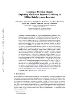 Mamba as Decision Maker: Exploring Multi-scale Sequence Modeling in
  Offline Reinforcement Learning