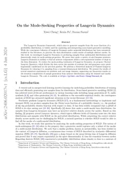 On the Mode-Seeking Properties of Langevin Dynamics