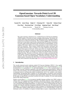 OpenGaussian: Towards Point-Level 3D Gaussian-based Open Vocabulary
  Understanding
