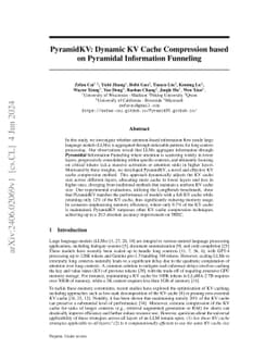 PyramidKV: Dynamic KV Cache Compression based on Pyramidal Information
  Funneling