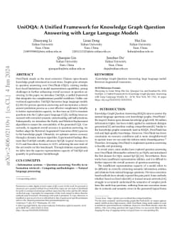 UniOQA: A Unified Framework for Knowledge Graph Question Answering with
  Large Language Models