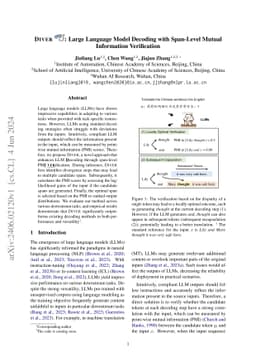 Diver: Large Language Model Decoding with Span-Level Mutual Information
  Verification