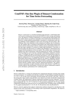 CondTSF: One-line Plugin of Dataset Condensation for Time Series
  Forecasting