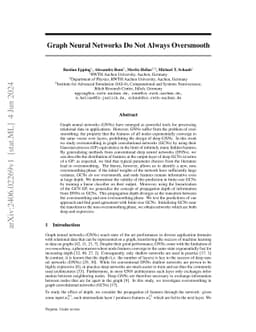 Graph Neural Networks Do Not Always Oversmooth