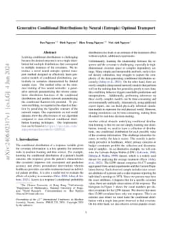 Generative Conditional Distributions by Neural (Entropic) Optimal
  Transport