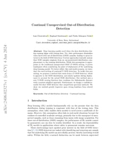 Continual Unsupervised Out-of-Distribution Detection