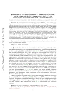 Polynomial-Augmented Neural Networks (PANNs) with Weak Orthogonality Constraints for Enhanced Function and PDE Approximation