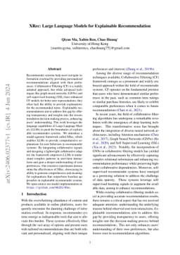 XRec: Large Language Models for Explainable Recommendation