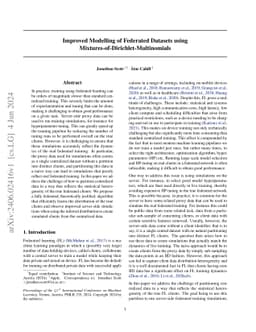 Improved Modelling of Federated Datasets using
  Mixtures-of-Dirichlet-Multinomials