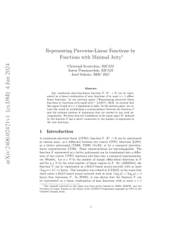 Representing Piecewise-Linear Functions by Functions with Minimal Arity