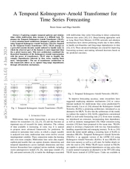 A Temporal Kolmogorov-Arnold Transformer for Time Series Forecasting