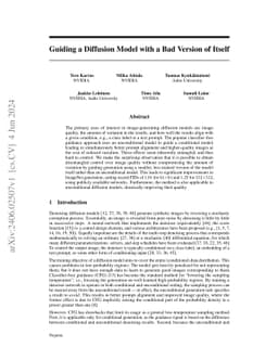 Guiding a Diffusion Model with a Bad Version of Itself