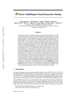 Parrot: Multilingual Visual Instruction Tuning
