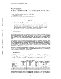 PhoWhisper: Automatic Speech Recognition for Vietnamese