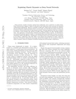 Exploiting Chaotic Dynamics as Deep Neural Networks